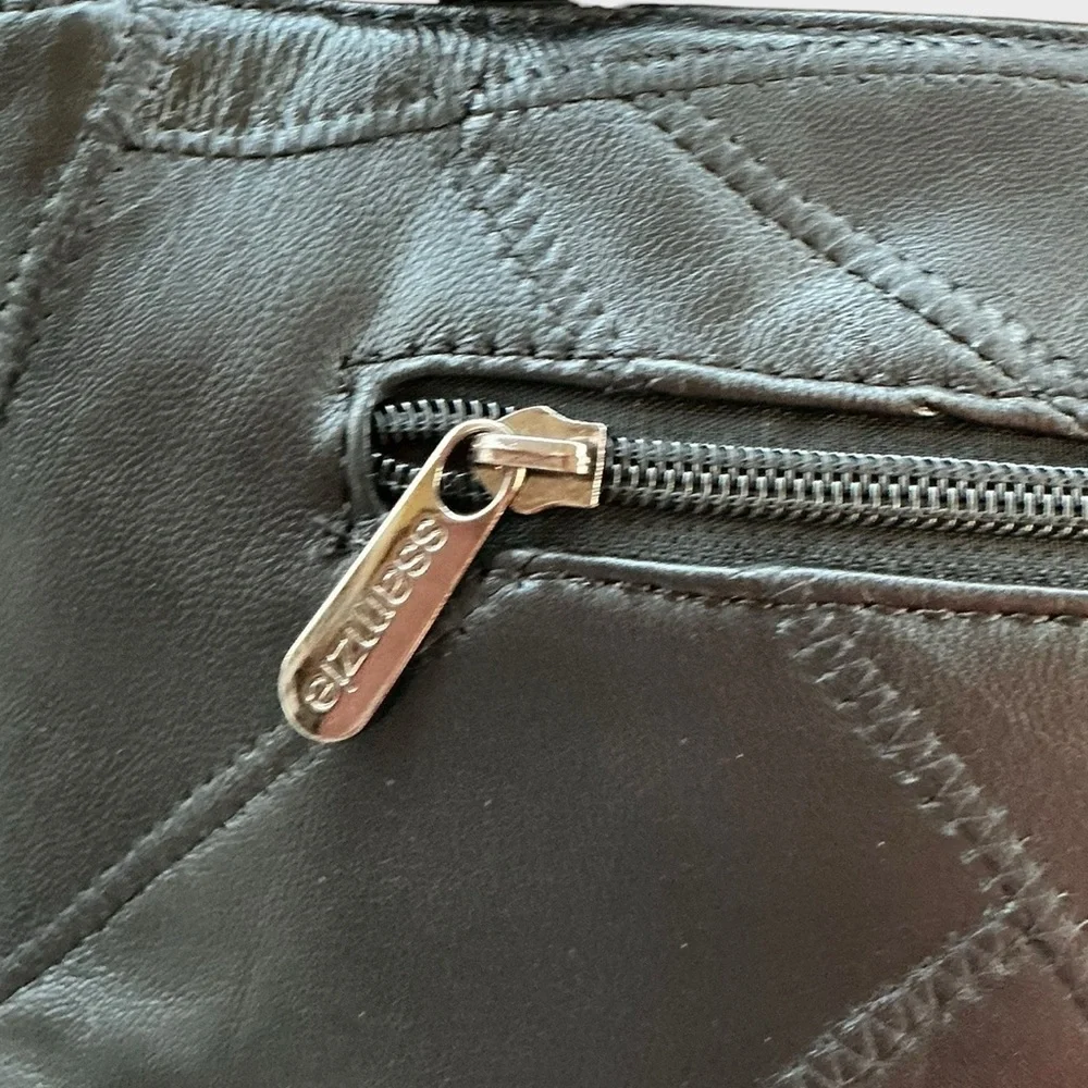 SSAMZIE Studded Black Leather Crossbody Bag Korean - Picture 7 of 13